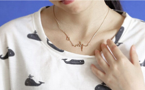 ECG Necklace Heartbeat frequency pendant