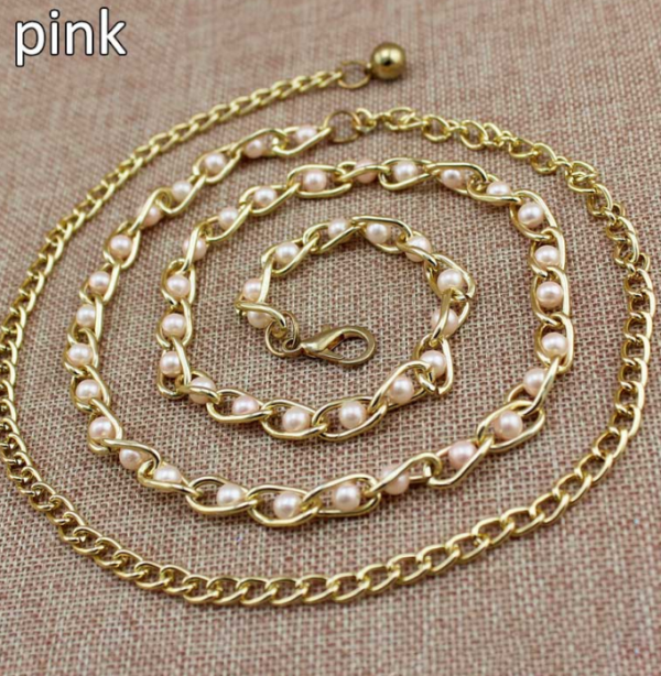 Pink waist chain